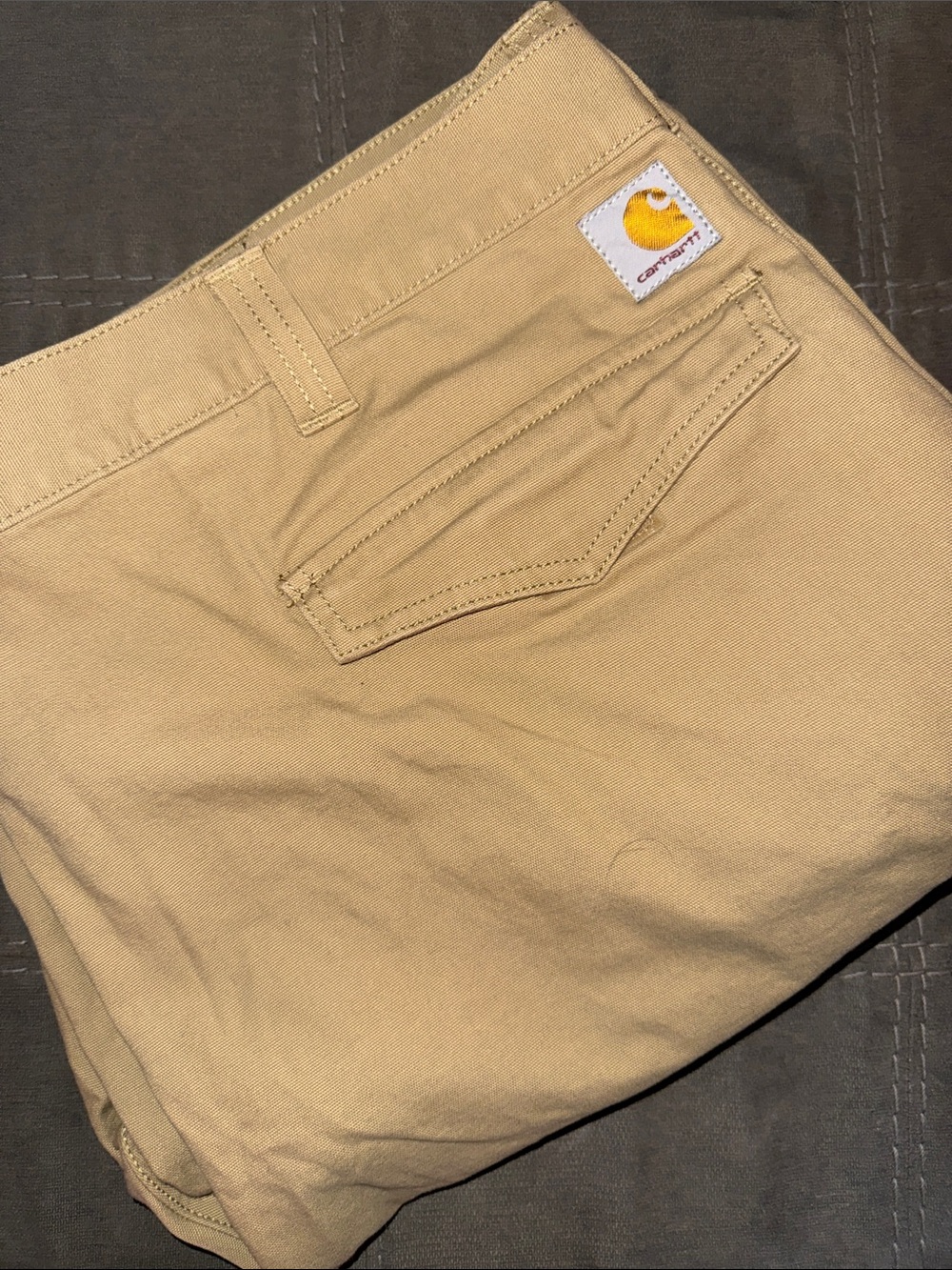 Carhartt Mens Relaxed‎ Fit Cargo Shorts Tan Khaki Size 48 Workwear Cotton Canvas